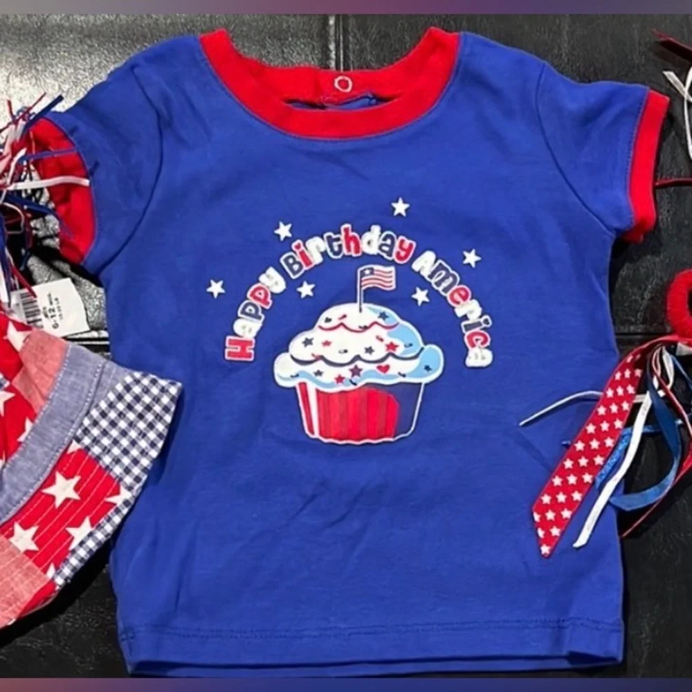 VTG The Children’s Place Americana Set 4th of July USA Patriotic Y2K Bucket Hat